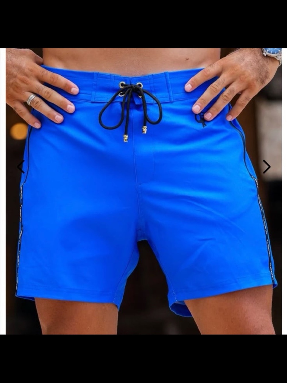 Tucann - Men's Premium Swim Shorts Splatter Royal Blue 5"